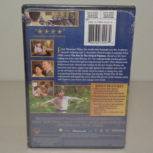 THE BOY IN THE STRIPED PAJAMAS / New DVD / Bonus Features - Picture 2 of 6